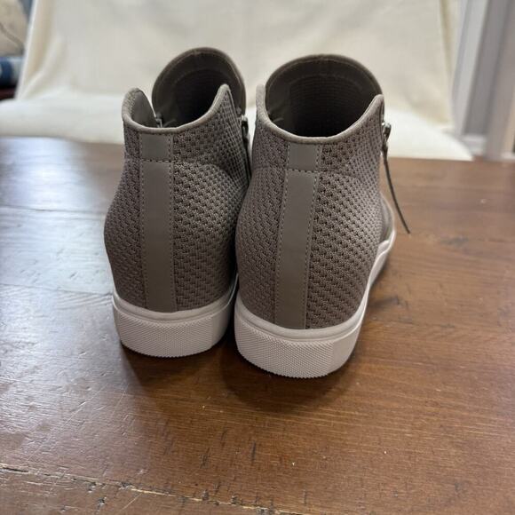 Steve Madden Click Wedge Sneakers Women’s Size 9 M Side Zip Gray - Picture 5 of 15